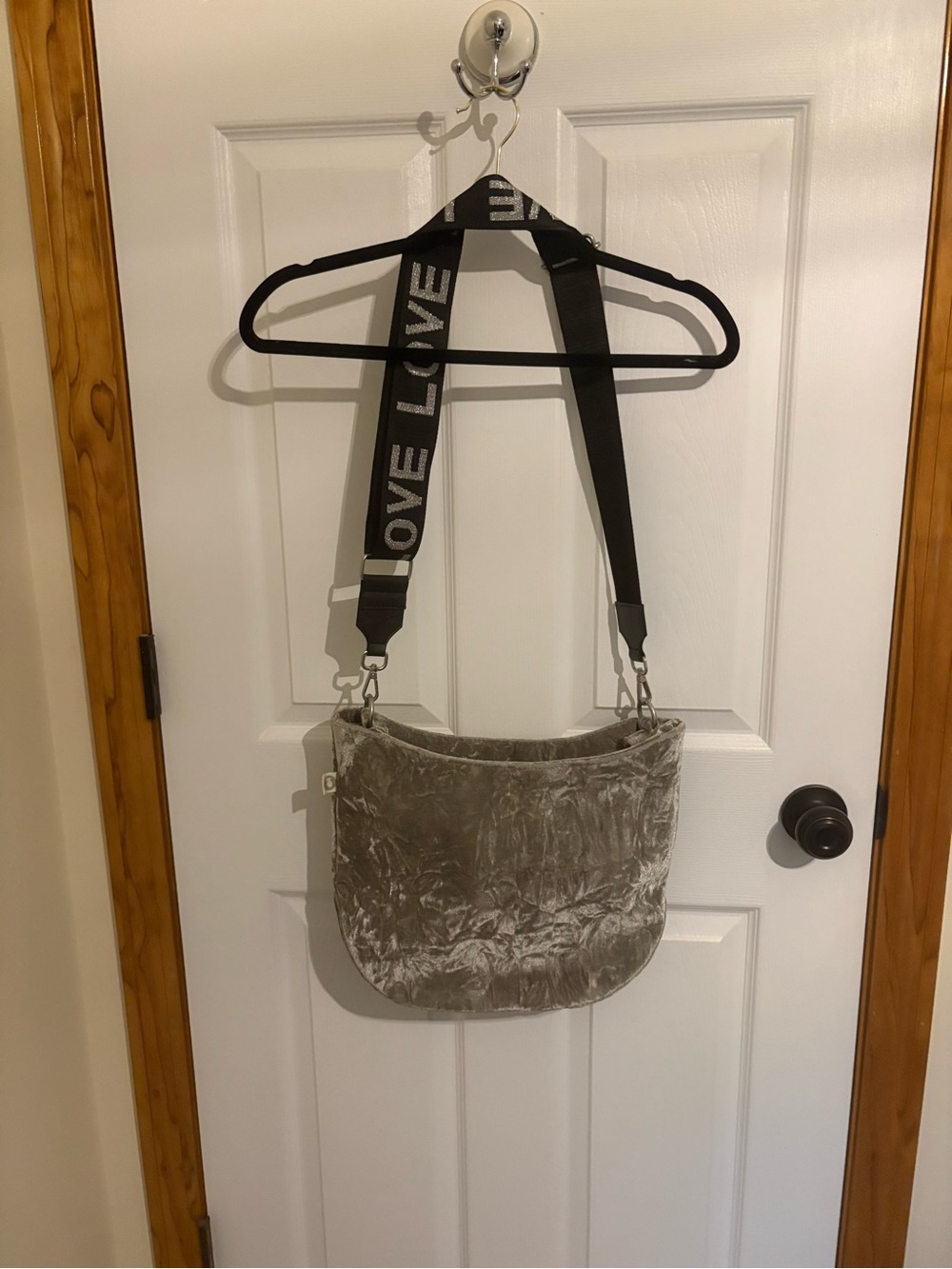 Quilted Koala velvet crossbody bag